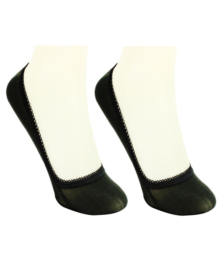     			Top N Toe Women's Cotton Black 2 Pair Belly Socks