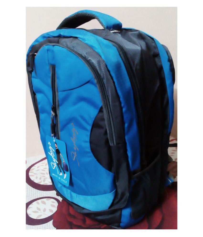 blue colour sky bag
