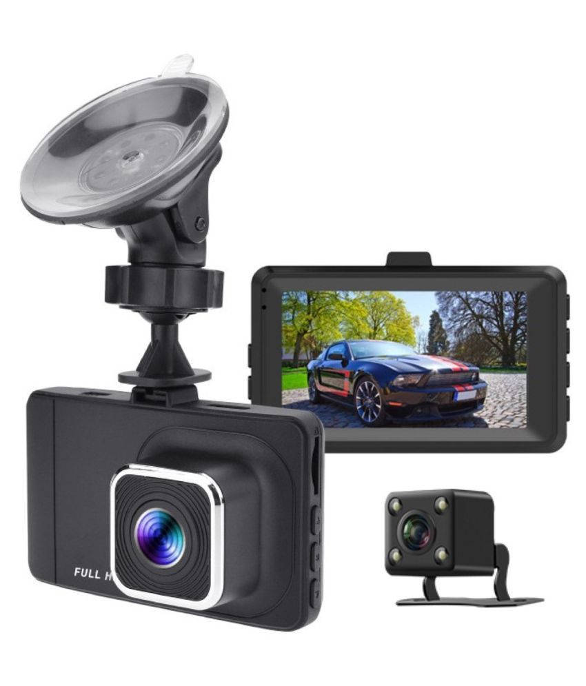 Dual Lens Car Dashcam Dvr Recorder With Rear Camera Full Hd 3 Inch Ips Starlight Night Vision 9406