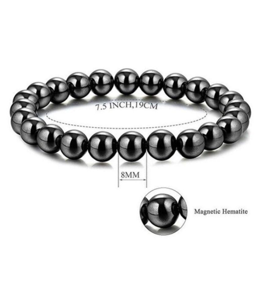     			Magnetic Hametite Bracelet 8mm Black Color Natural Agate Stone