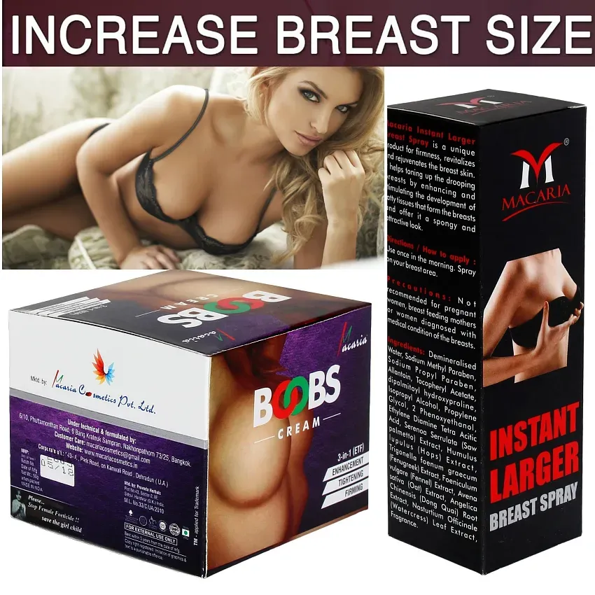 Buy BOOBS CREAM / BOOBS SPRAY / BREAST ENLARGEMENT CREAM / BREAST  ENHANCEMENT CREAM / COMBO at Best Prices in India - Snapdeal