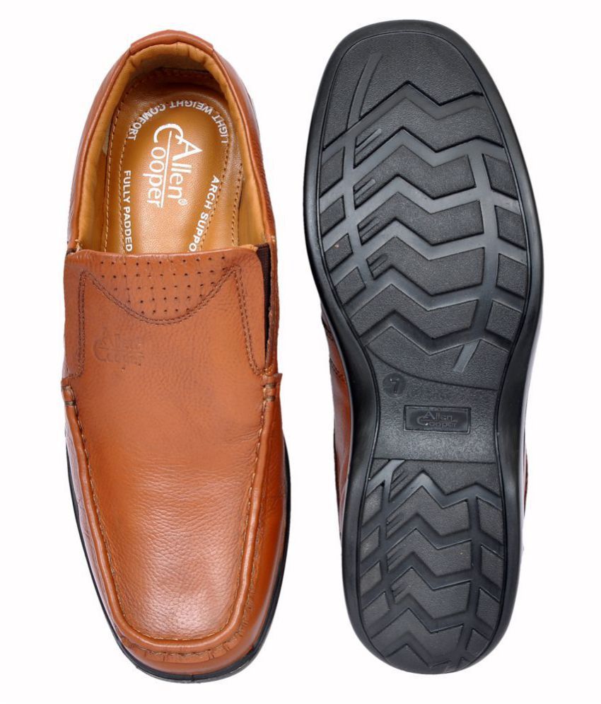 allen cooper tan formal shoes