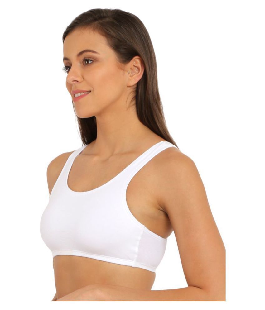 jockey white sports bra