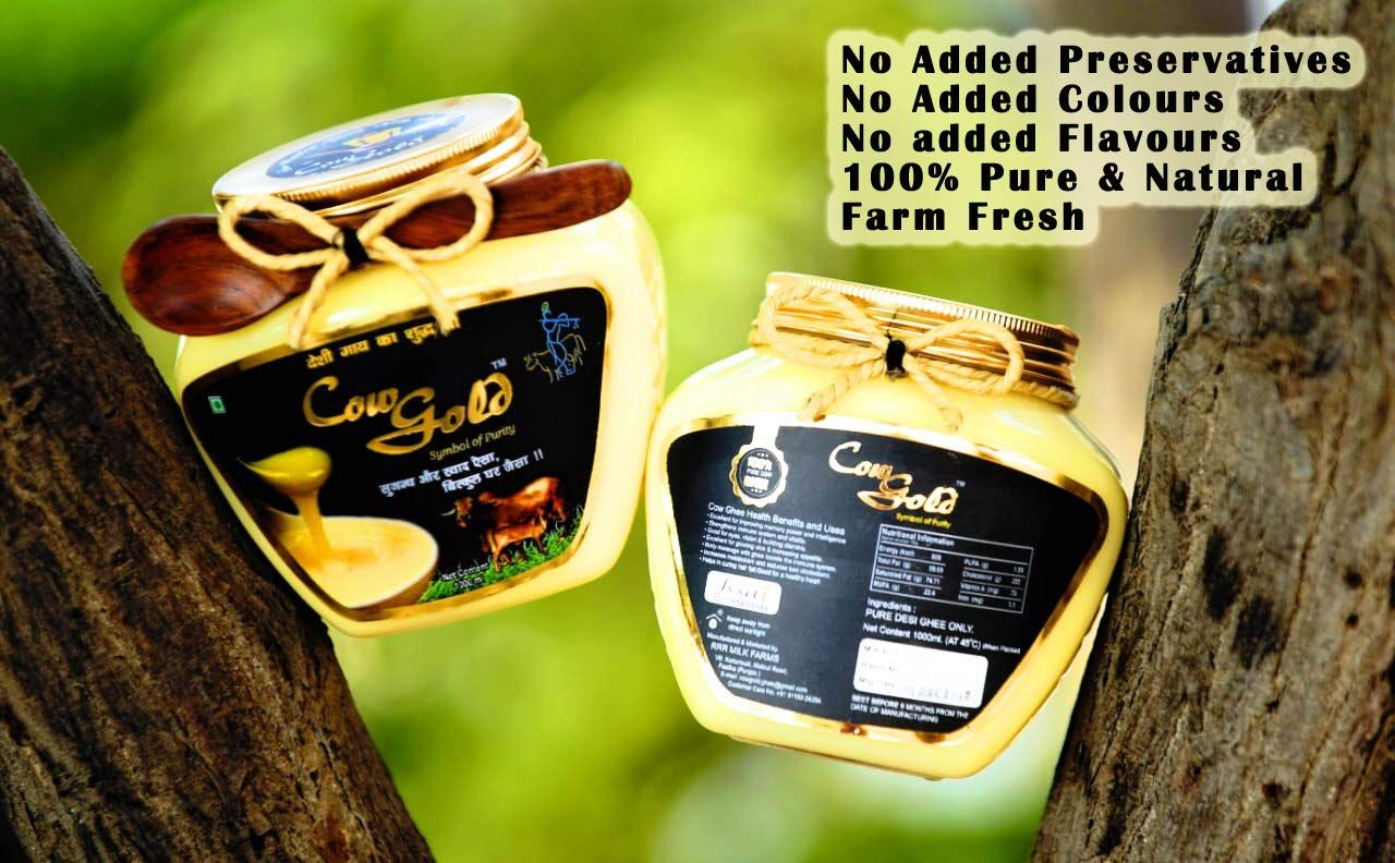 CowGold Desi Cow A2 Ghee(Rathi & Sahiwal Cow) Bilona Method Ghee 1000 ... photo picture