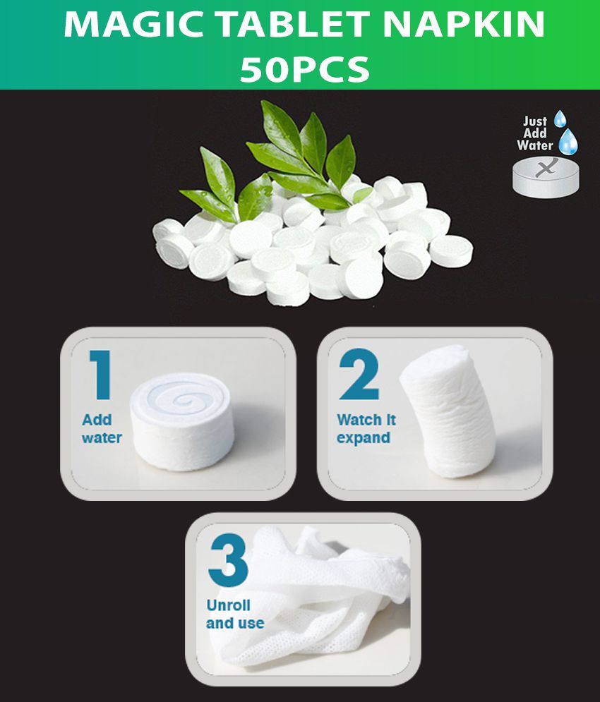 KAAS Magic Tablet Napkin Compressed Tissue tablet tissue (color white