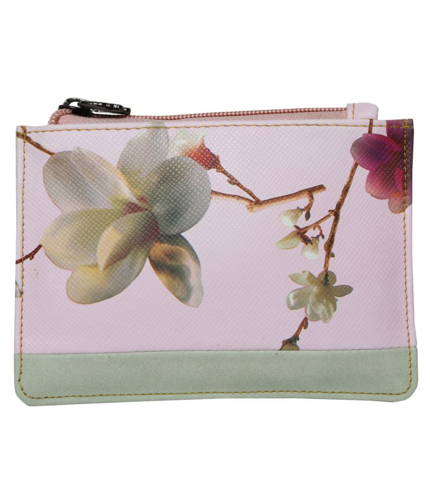 pink floral wallet