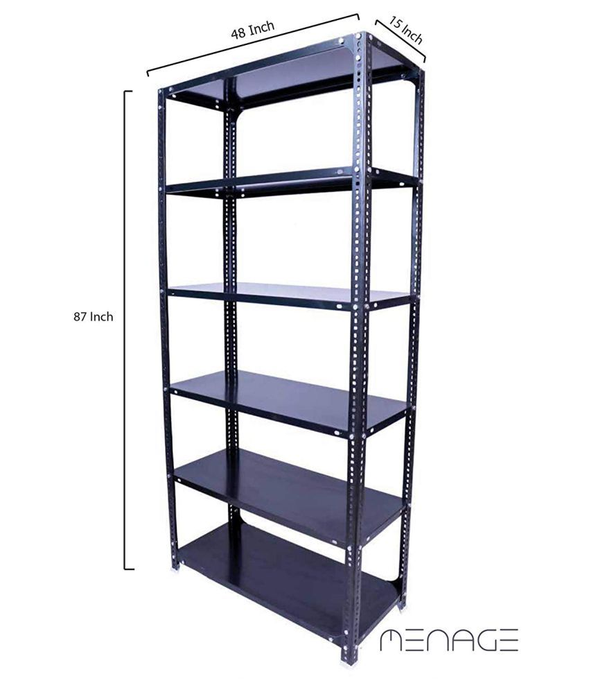 Menage Slotted Angle Rack 87 X 48 X 12 Inch With Shelf Shelving Unit Multipurpose Rack 87 X 48 X 15 Inch Buy Menage Slotted Angle Rack 87 X 48 X