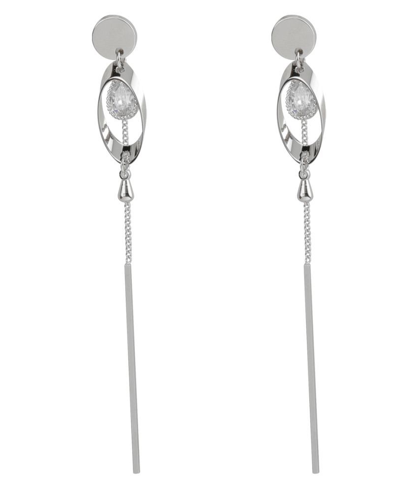     			Silver Shine Graceful Silver Party Wear Fancy Dangler Stick For Girls And Women