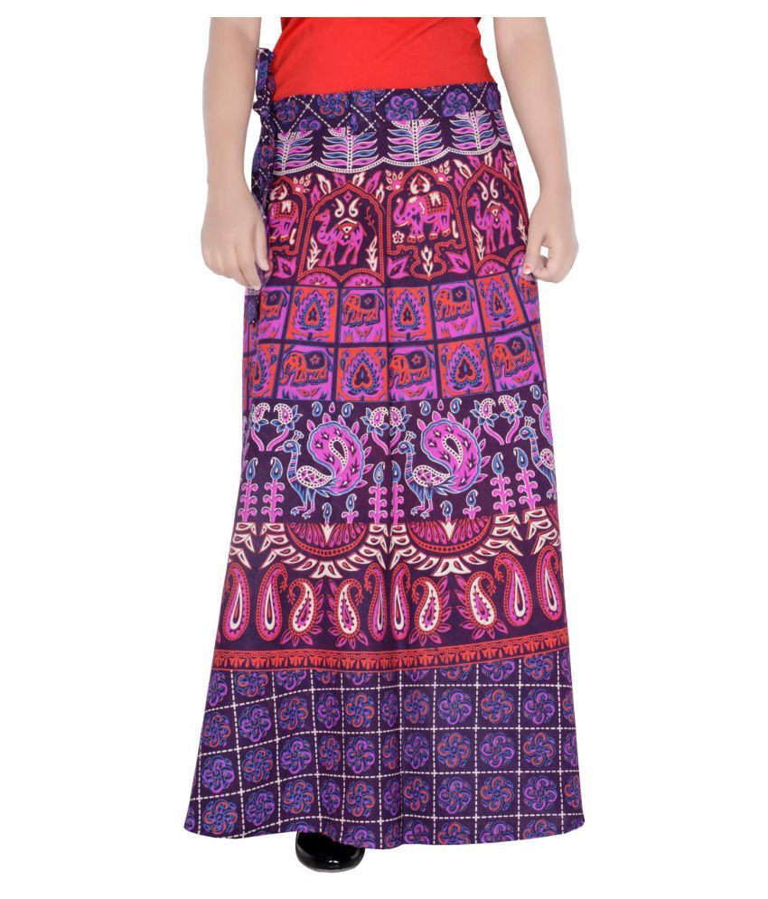     			Sttoffa Cotton Wrap Skirt - Purple