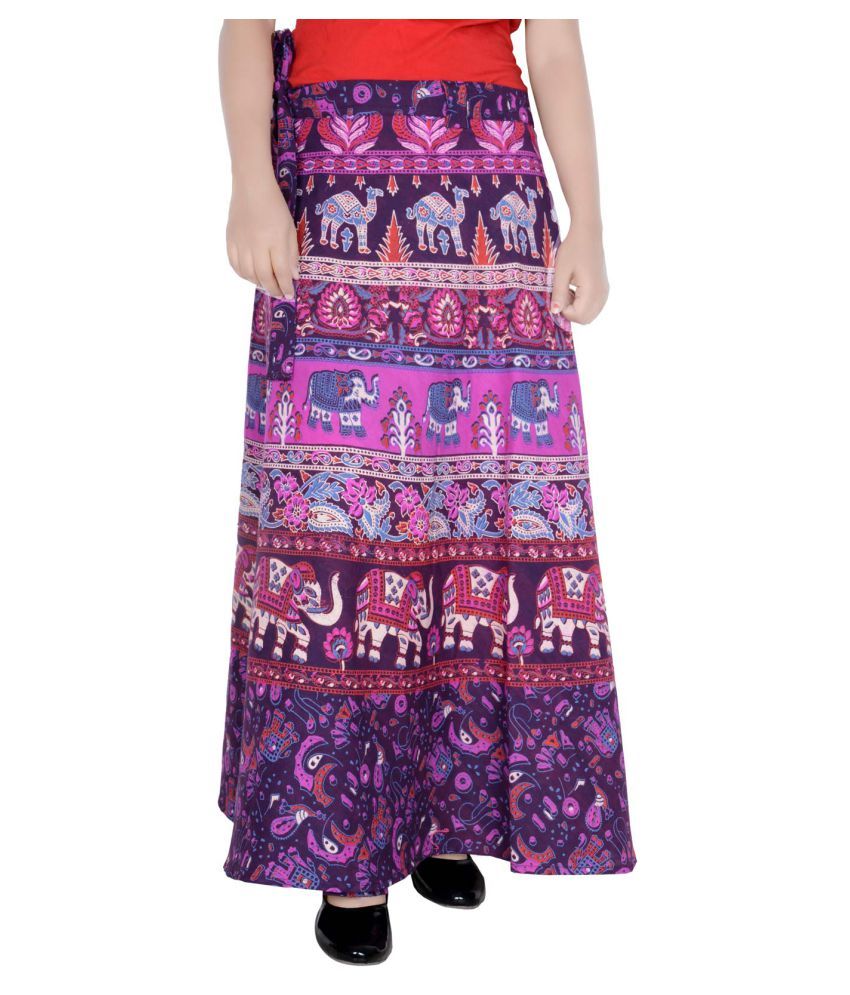     			Sttoffa Cotton Wrap Skirt - Purple