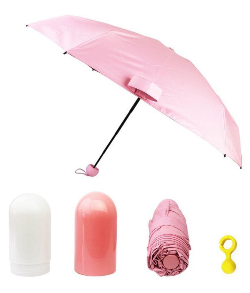 Capsule Umbrella Lightweight Weatherproof UV Protection Mini Compact