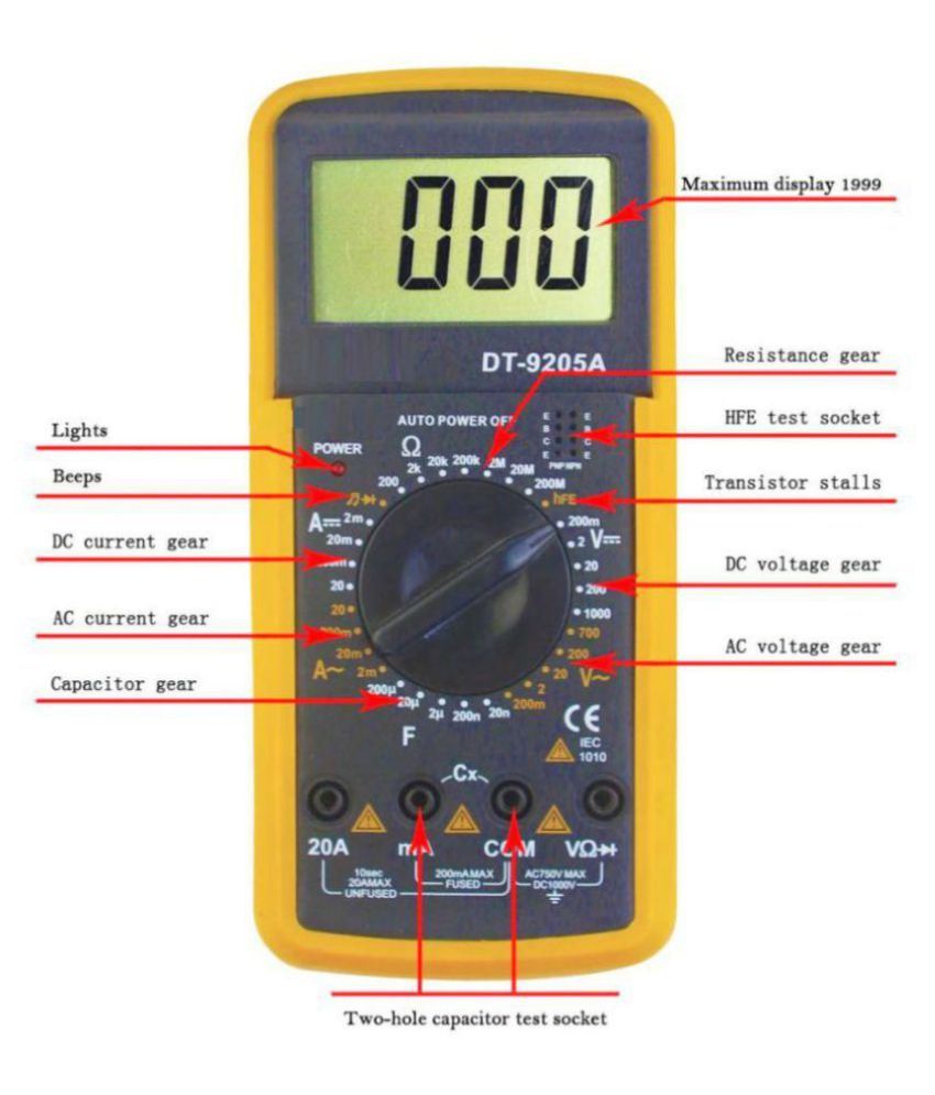 DT9205A Big LCD Screen Digital Multimeter Buy DT9205A Big LCD Screen