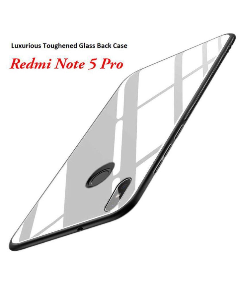 Xiaomi Redmi Note 7 Pro Glass Cover Kosher Traders White 360° Luxurious Toughened Glass Back 4778