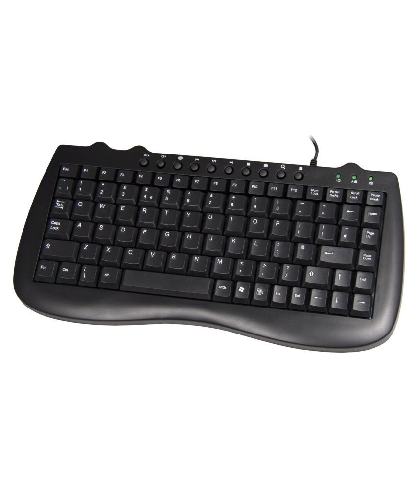 FineArts Mini Multimedia Keyboard for Laptop and Computers Black USB
