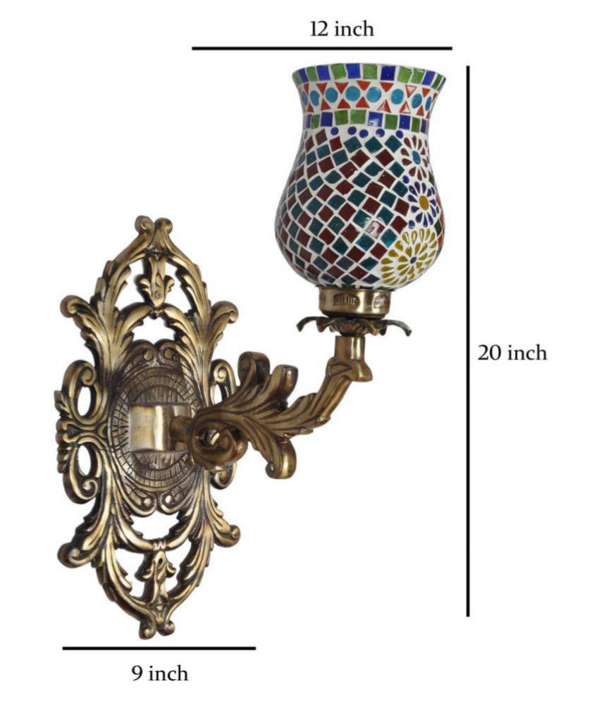 Lalhaveli Home Decorative Mosaic Glass Hanging Wall Lamp Glass Wall