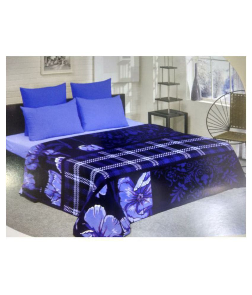 Raymond Double Wool Blend Floral Blanket Buy Raymond Double Wool