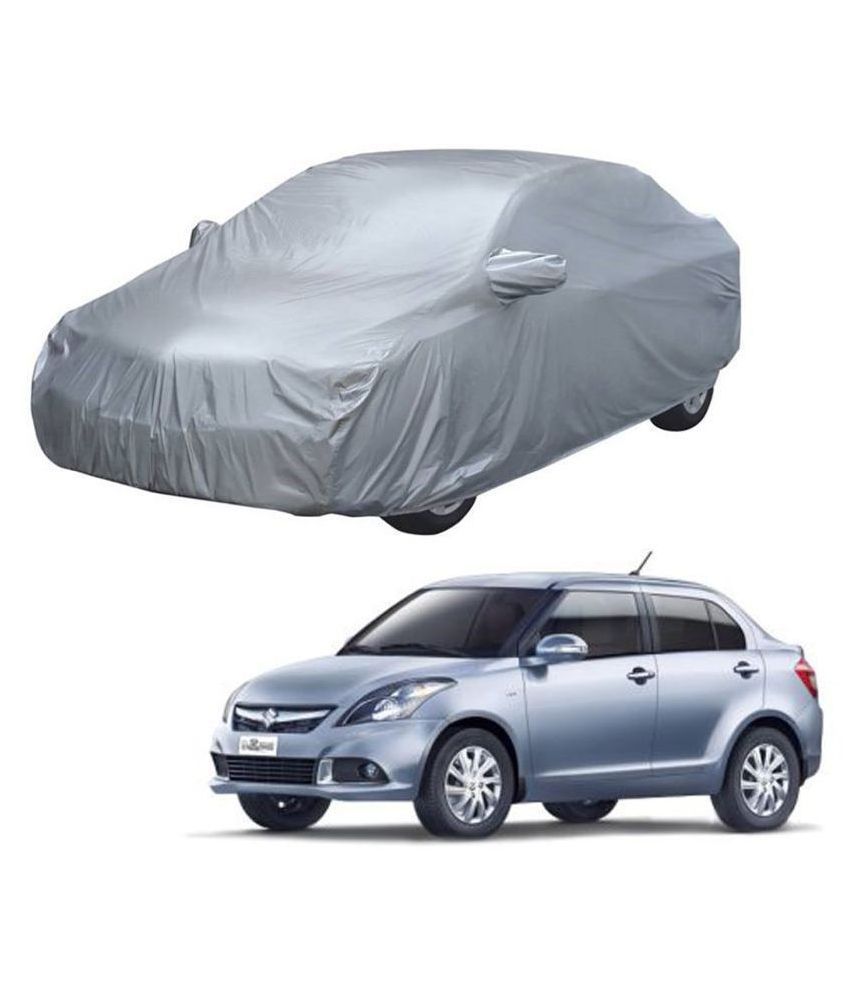     			Autoretail Silver Color Dust Proof Car Body Polyster Cover With Mirror Pocket Polyster For Maruti Suzuki Swift Dzire
