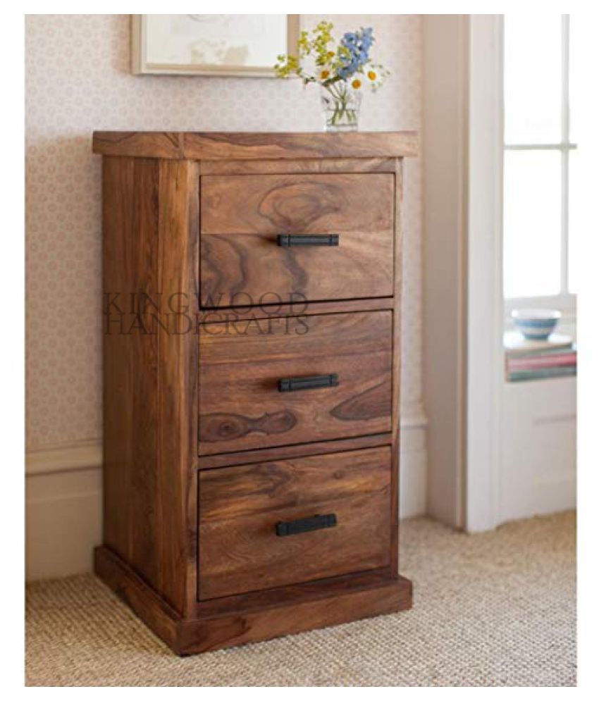 Kingwood Furniture French Style Sheesham Wood Chest Of 3 Drawers