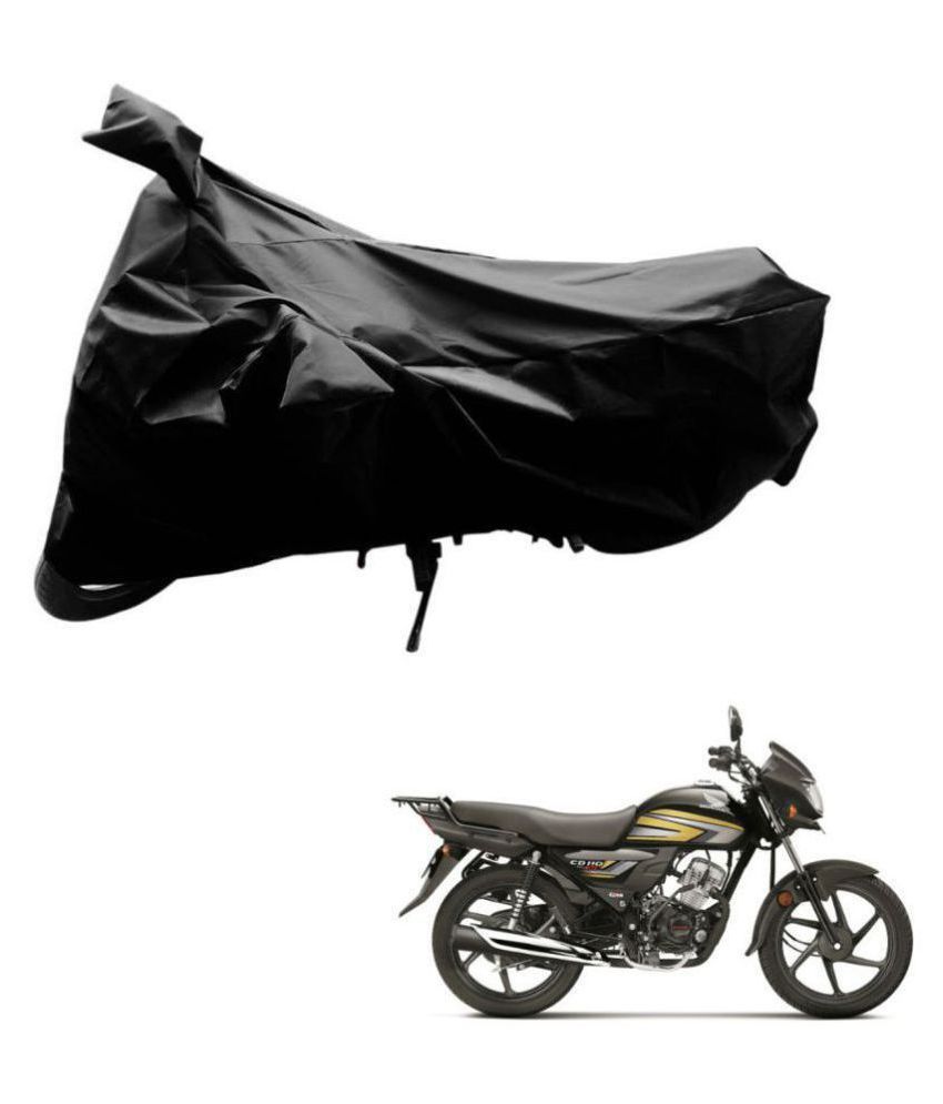     			AutoRetail Dust Proof Two Wheeler Polyster Cover for Honda CD 110 Dream (Mirror Pocket, Black Color)