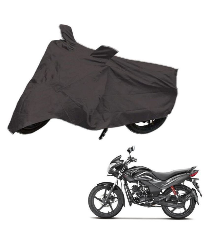     			AutoRetail Dust Proof Two Wheeler Polyster Cover for Hero Passion Pro (Mirror Pocket, Grey Color)