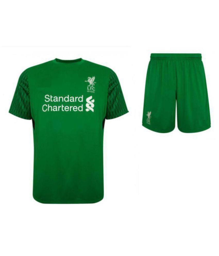 LIVERPOOL GREEN JERSEY WITH SHORTS 2017-18: Buy Online at ...