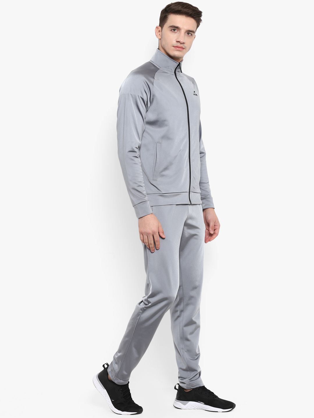 Alcis - Light Grey Polyester Slim Fit Solid Men's Sports Tracksuit ...