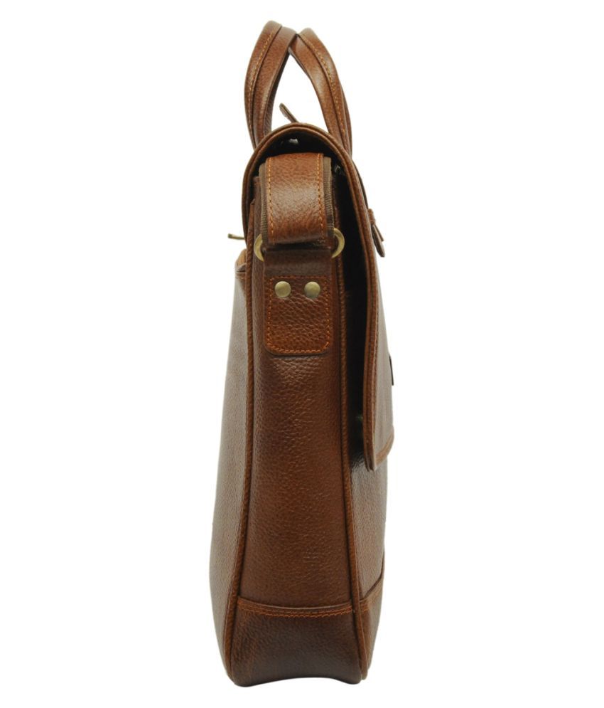 Bag Jack Velorum Handcrafted Tan Leather Office Bag - Buy Bag Jack ...