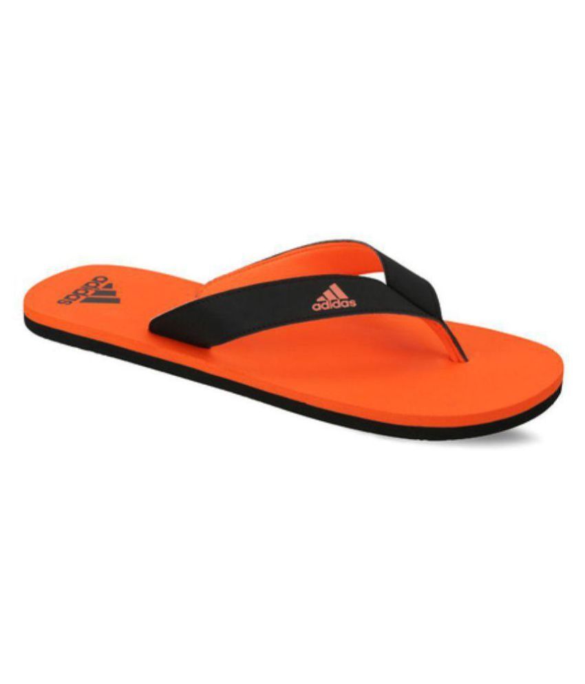 adidas orange slippers