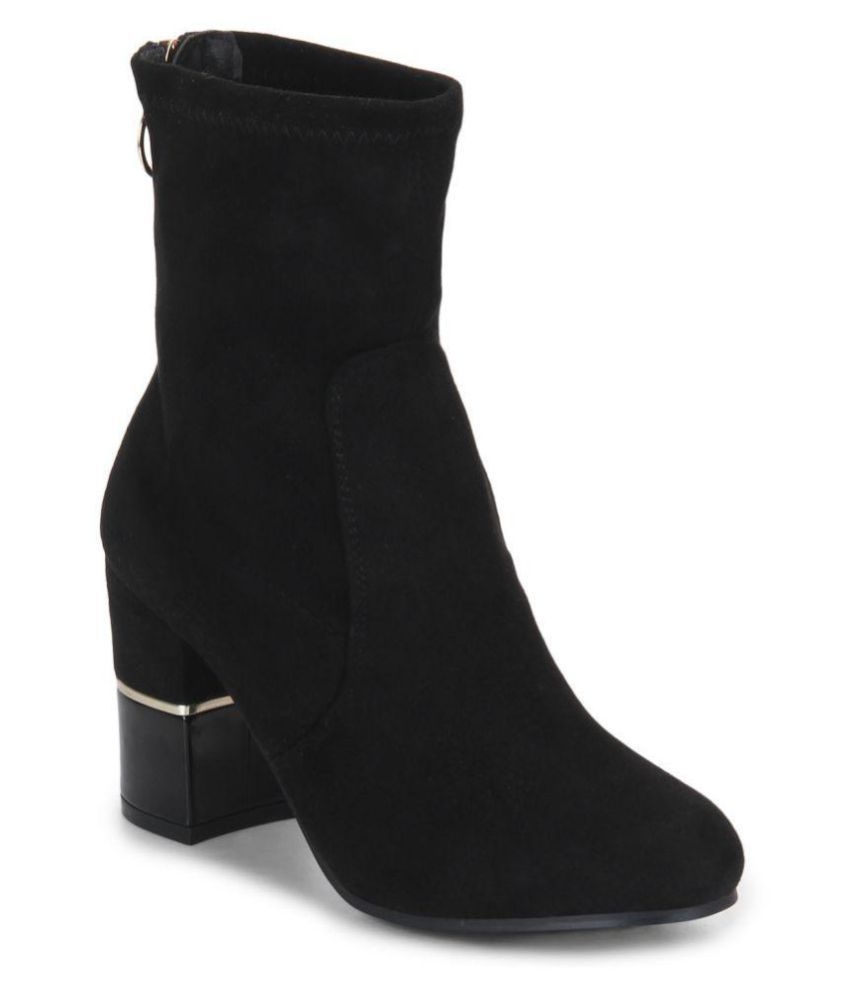 truffle collection mid heel ankle boots