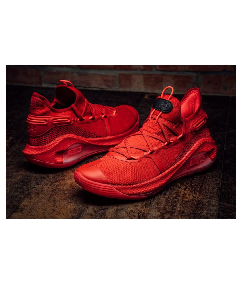 Under Armour Curry 6 Running Shoes Red 