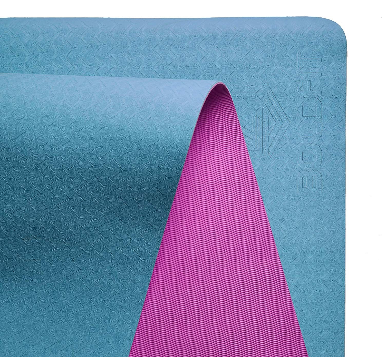 BoldFit ProGrip Luxury TPE Yoga mat with Carrying Bag (6mm) Extra