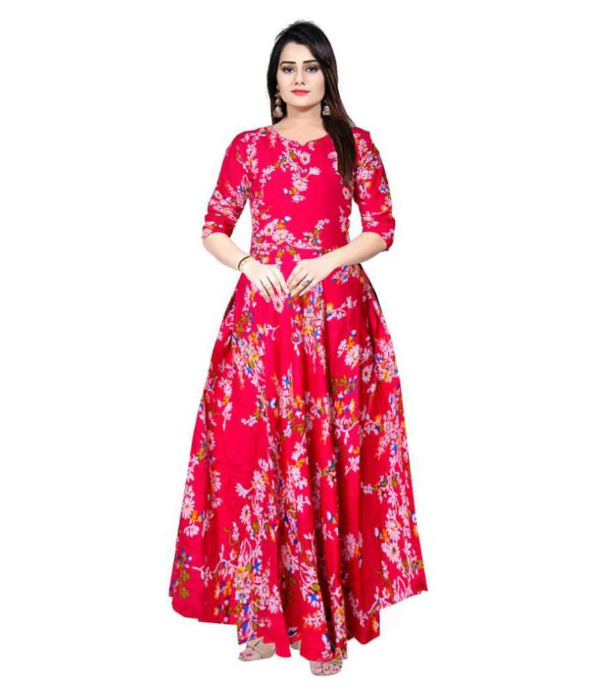 Decipher Designer Pink Rayon Gown Buy Decipher Designer Pink Rayon Gown Online At Best Prices In India On Snapdeal