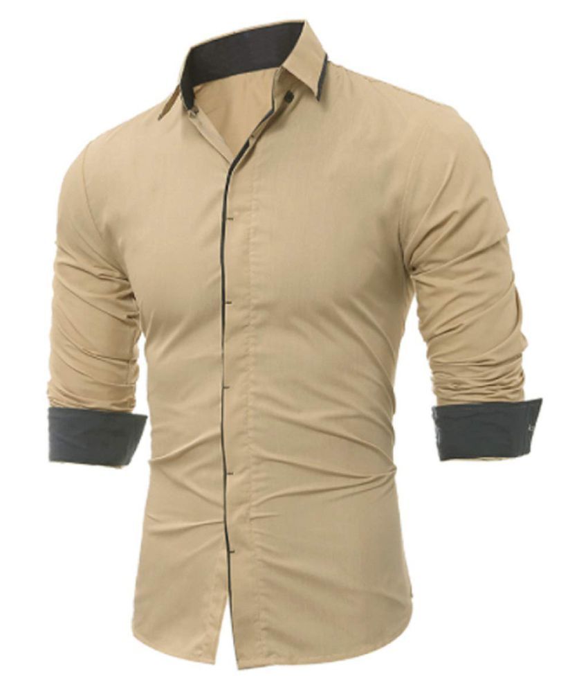 beige cotton t shirt