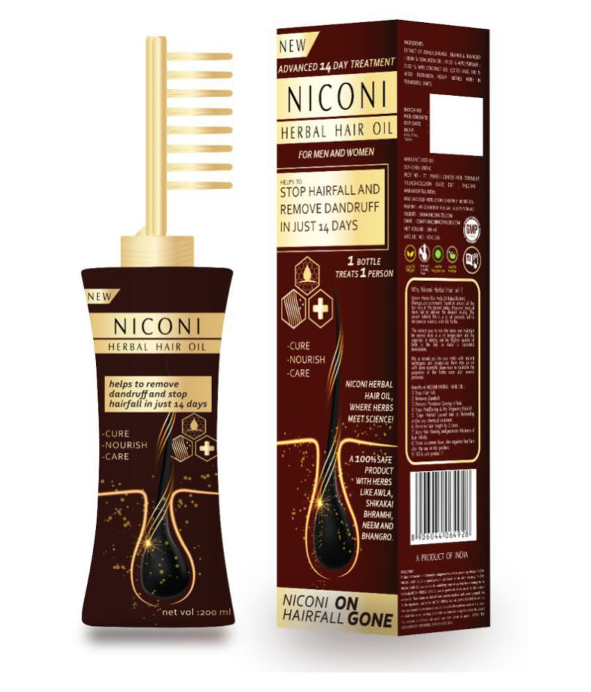 Niconi Herbal Hair Oil Anti Hairfall & Anti Dandruff Works ...
