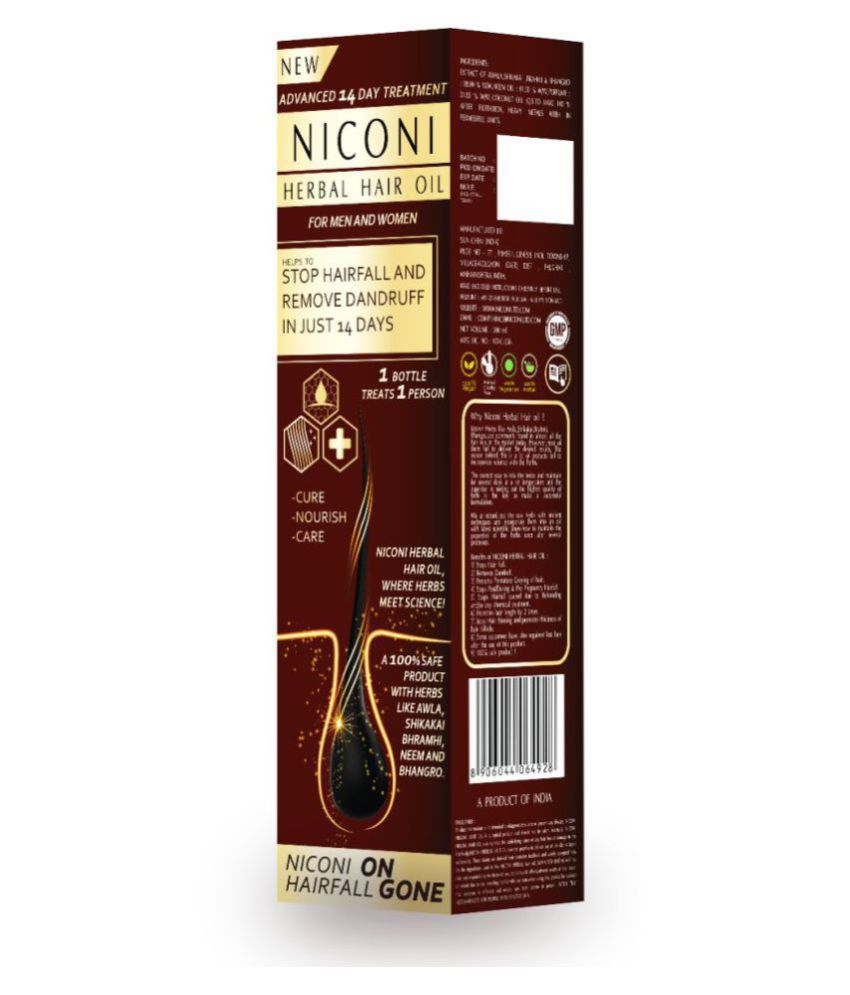 Niconi Herbal Hair Oil Anti Hairfall & Anti Dandruff Works ...