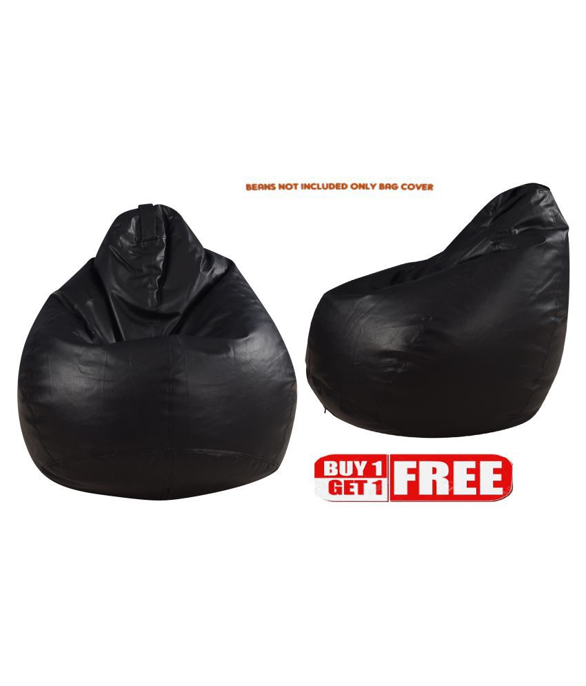 Satin Cloud Xxl Size Bean Bag Cover Only Black Buy 1 Get 1