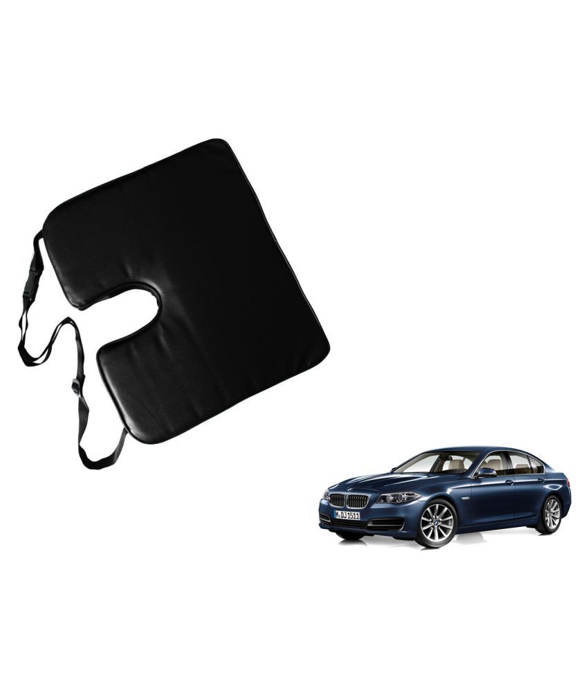 Auto Addict Black Leatherite Car Pillow Cushion Seat Rest