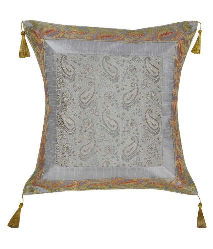 Lalhaveli Single Gray Pillow Cover
