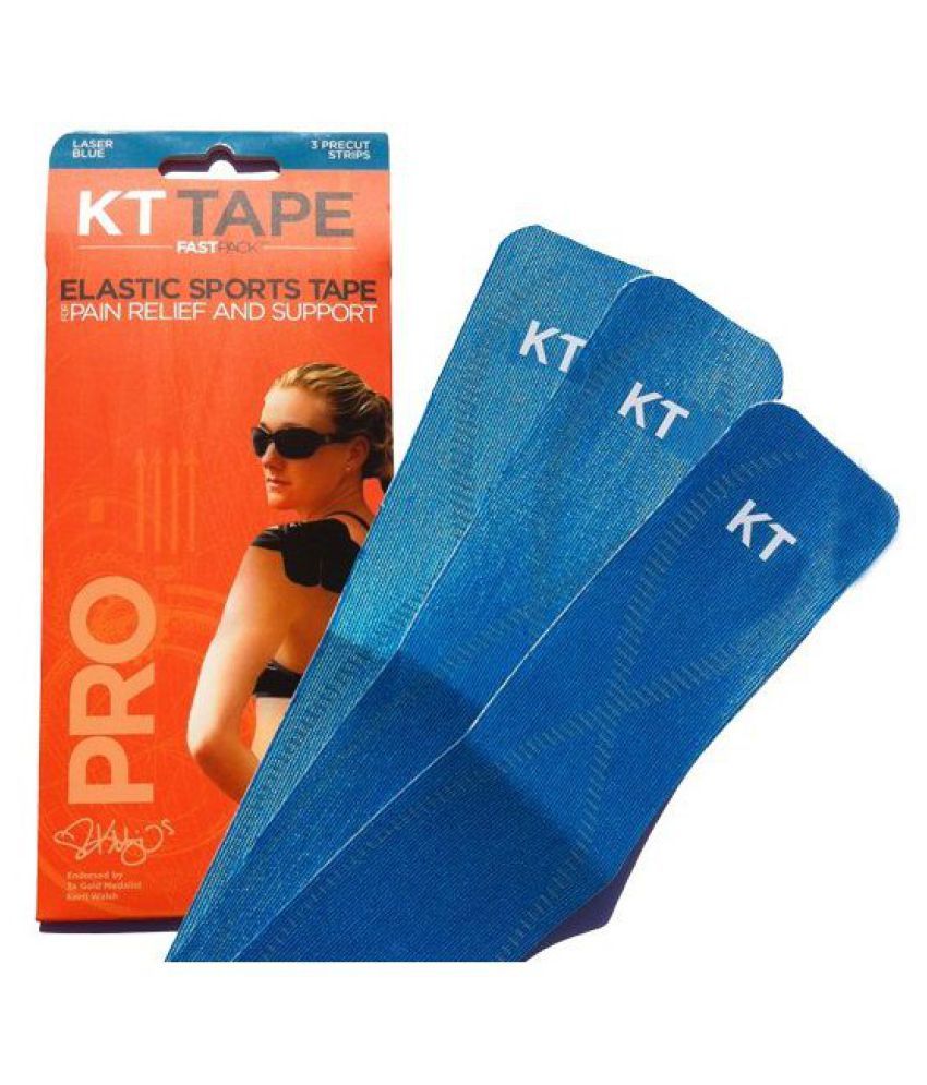 KT Tape Elastic Sports Tape Pro, Precut, 3 Strp, Blue Buy Online at