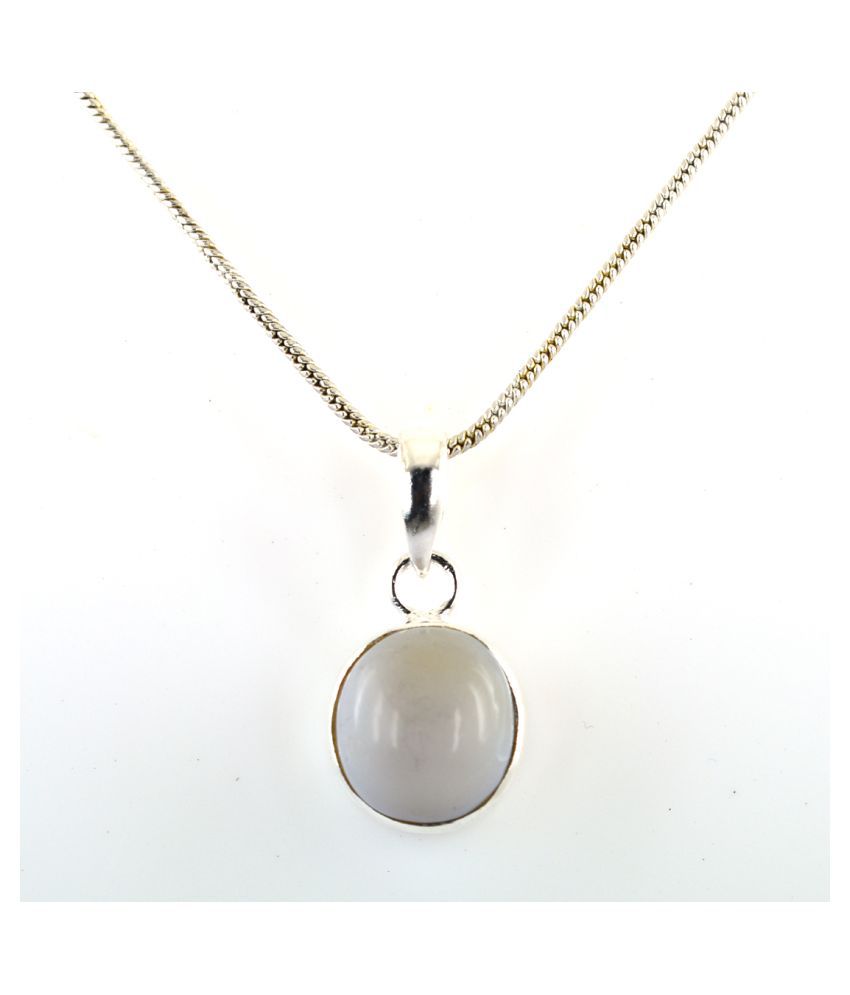 Nirvana Gems 10.25 Ratti Opal Gemstone Silver Pendant: Buy Nirvana Gems ...