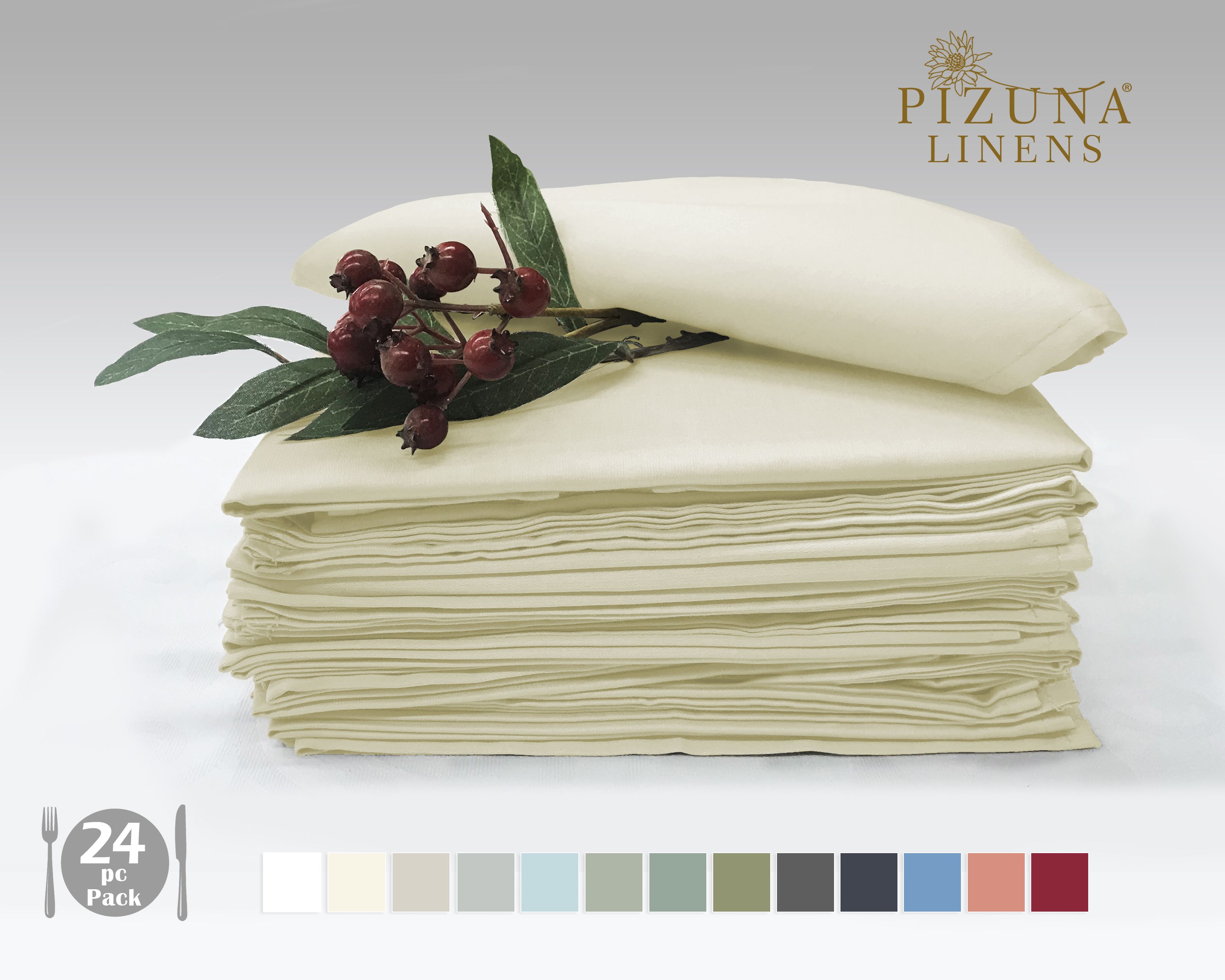 Pizuna Linens Set of 20 Cotton Napkin Buy Pizuna Linens Set of 20