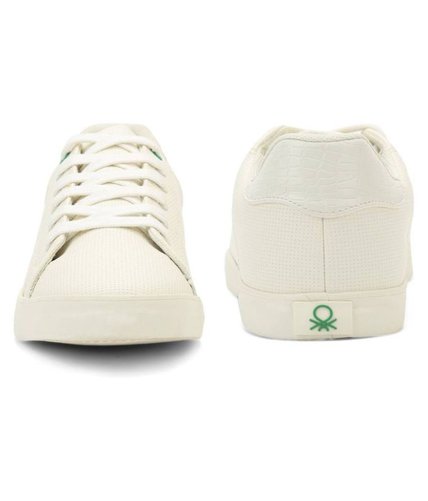 united benetton white shoes