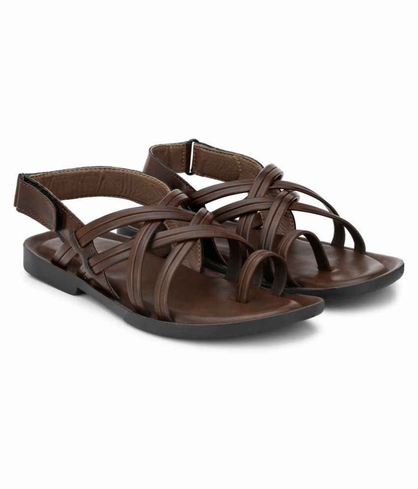 snapdeal leather sandals