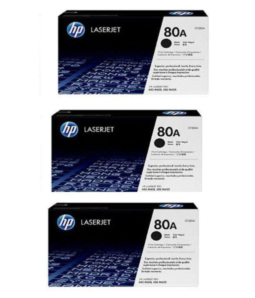 Vhp Cf280a 80a Black Pack Of 3 Toner For Printers Hp Laserjet Pro 400 Printer M401dne Cf399a Hp Laserjet Pro 400 Printer M401dw Cf285a Buy Vhp Cf280a 80a Black Pack Of 3