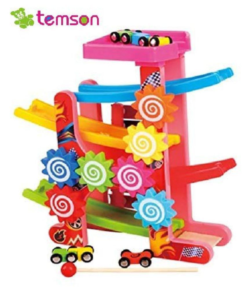 wooden car track tower