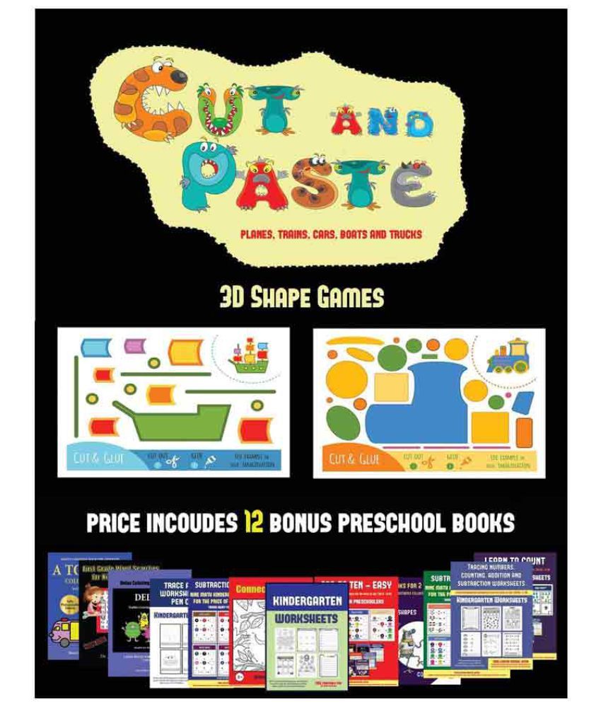 3d Shape Games Cut And Paste Planes Trains Cars Boats And