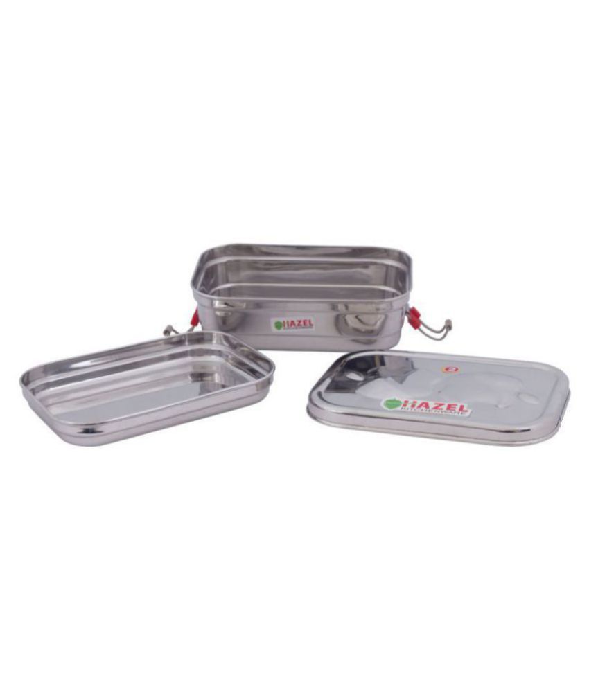 Hazel Silver Stainless Steel Lunch Box Buy Online at Best Price in