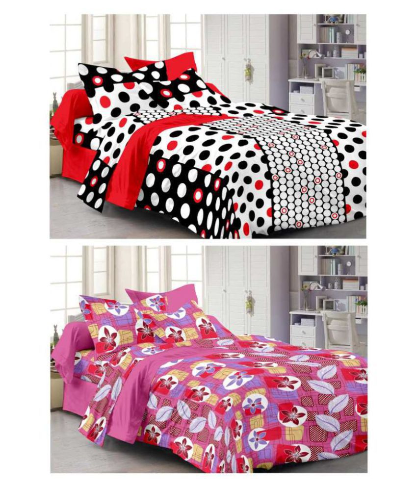     			Story@Home Cotton 2 Double Bedsheets with 4 Pillow Covers