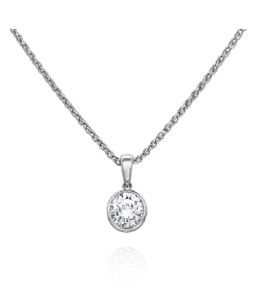 Natural Diamond Silver Plated Pendant By CEYLONMINE: Buy Natural ...