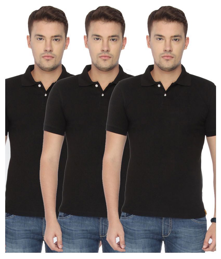     			KETEX Polyester Cotton Multicolor Plain Polo T Shirt